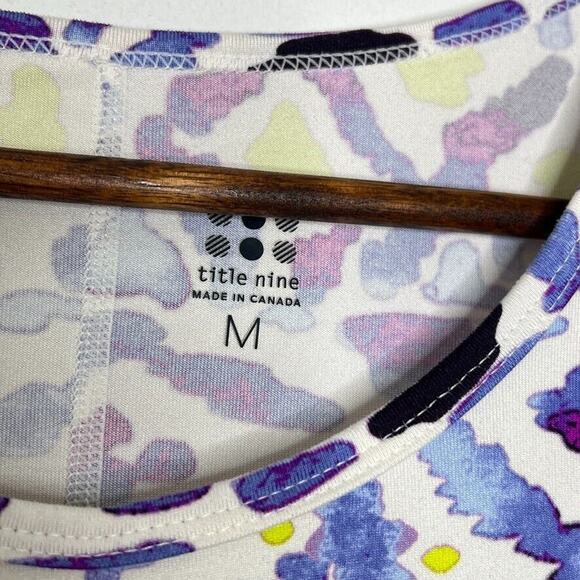 Title Nine Geometric Print Dress M Sleeveless Fit & Flare Athleisure Casual - Picture 3 of 7